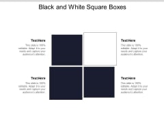 Black And White Square Boxes Ppt PowerPoint Presentation Show Deck