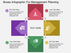 Boxes Infographic For Management Planning Powerpoint Template Boxes Infographic For Management Planning Powerpoint Template