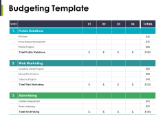 Budgeting Template Ppt PowerPoint Presentation Gallery Inspiration Budgeting Template Ppt PowerPoint Presentation Gallery Inspiration