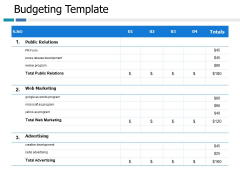 Budgeting Template Ppt PowerPoint Presentation Outline Example Topics Budgeting Template Ppt PowerPoint Presentation Outline Example Topics