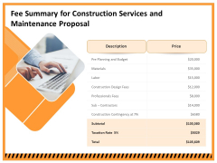 Building Assembly Conservation Solutions Fee Summary For Construction Services And Maintenance Proposal Mockup PDF Building Assembly Conservation Solutions Fee Summary For Construction Services And Maintenance Proposal Mockup PDF