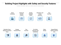 Building Project Highlights With Safety And Security Features Ppt PowerPoint Presentation Slides Display PDF Building Project Highlights With Safety And Security Features Ppt PowerPoint Presentation Slides Display PDF