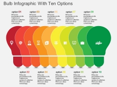 Bulb Infographic With Ten Options Powerpoint Template Bulb Infographic With Ten Options Powerpoint Template