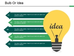 Bulb Or Idea Ppt PowerPoint Presentation Icon Example Introduction