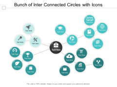 Bunch Of Inter Connected Circles With Icons Ppt Powerpoint Presentation Infographic Template Gridlines