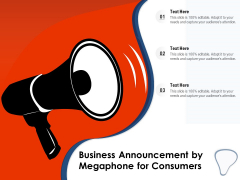 Business Announcement By Megaphone For Consumers Ppt PowerPoint Presentation Professional Inspiration PDF Business Announcement By Megaphone For Consumers Ppt PowerPoint Presentation Professional Inspiration PDF