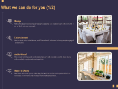 Business Event Planning What We Can Do For You Design Ppt Inspiration Shapes PDF Business Event Planning What We Can Do For You Design Ppt Inspiration Shapes PDF