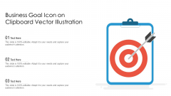 Business Goal Icon On Clipboard Vector Illustration Ppt Slide Download PDF
