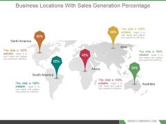 Business Locations With Sales Generation Percentage Good Ppt Example Business Locations With Sales Generation Percentage Good Ppt Example