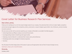 Business Management Research Cover Letter For Business Research Plan Services Ppt Gallery Background PDF Business Management Research Cover Letter For Business Research Plan Services Ppt Gallery Background PDF