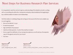 Business Management Research Next Steps For Business Research Plan Services Ppt Pictures Tips PDF Business Management Research Next Steps For Business Research Plan Services Ppt Pictures Tips PDF