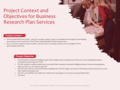 Business Management Research Project Context And Objectives For Business Research Plan Services Designs PDF Business Management Research Project Context And Objectives For Business Research Plan Services Designs PDF