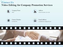 Business Marketing Video Making Contact Us Video Editing For Company Promotion Services Introduction PDF Business Marketing Video Making Contact Us Video Editing For Company Promotion Services Introduction PDF