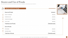 Business Model Opening Restaurant Source And Use Of Funds Ppt Outline Slide Portrait PDF Business Model Opening Restaurant Source And Use Of Funds Ppt Outline Slide Portrait PDF