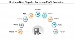 Business Nine Steps For Corporate Profit Generation Ppt Powerpoint Presentation File Slides PDF Business Nine Steps For Corporate Profit Generation Ppt Powerpoint Presentation File Slides PDF
