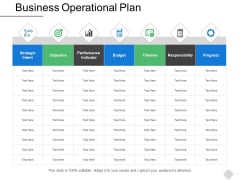 Business Operational Plan Management Ppt PowerPoint Presentation Show Outline