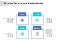 Business Performance Review Matrix Ppt PowerPoint Presentation Model Introduction