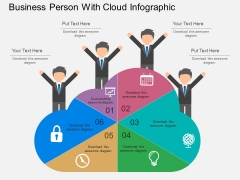 Business Person With Cloud Infographic Powerpoint Template Business Person With Cloud Infographic Powerpoint Template