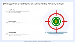 Business Plan And Focus On Generating Revenue Icon Brochure PDF Business Plan And Focus On Generating Revenue Icon Brochure PDF