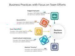 Business Practices With Focus On Team Efforts Ppt PowerPoint Presentation Gallery Master Slide PDF Business Practices With Focus On Team Efforts Ppt PowerPoint Presentation Gallery Master Slide PDF