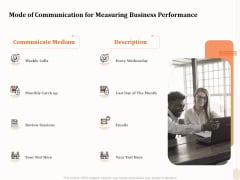 Business Process Performance Measurement Mode Of Communication For Measuring Business Performance Infographics PDF Business Process Performance Measurement Mode Of Communication For Measuring Business Performance Infographics PDF