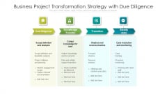 Business Project Transformation Strategy With Due Diligence Ppt PowerPoint Presentation Pictures Layout PDF Business Project Transformation Strategy With Due Diligence Ppt PowerPoint Presentation Pictures Layout PDF