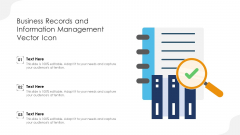 Business Records And Information Management Vector Icon Ppt Infographics Infographics PDF