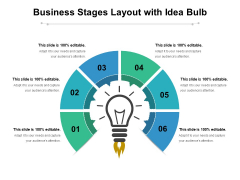 Business Stages Layout With Idea Bulb Ppt PowerPoint Presentation Slides Gallery PDF Business Stages Layout With Idea Bulb Ppt PowerPoint Presentation Slides Gallery PDF
