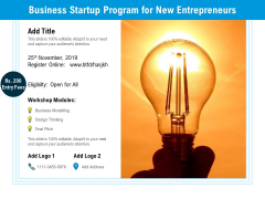 Business Startup Program For New Entrepreneurs Ppt PowerPoint Presentation File Styles PDF Business Startup Program For New Entrepreneurs Ppt PowerPoint Presentation File Styles PDF