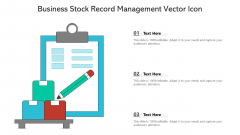 Business Stock Record Management Vector Icon Ppt PowerPoint Presentation Gallery Smartart PDF