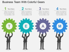 Business Team With Colorful Gears Powerpoint Template Business Team With Colorful Gears Powerpoint Template