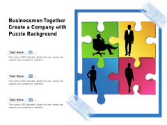Businessmen Together Create A Company With Puzzle Background Ppt PowerPoint Presentation Pictures Background Image PDF Businessmen Together Create A Company With Puzzle Background Ppt PowerPoint Presentation Pictures Background Image PDF