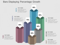 Bars Displaying Percentage Growth PowerPoint Templates