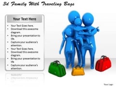 Basic Marketing Concepts 3d Family With Traveling Bags Business Basic Marketing Concepts 3d Family With Traveling Bags Business