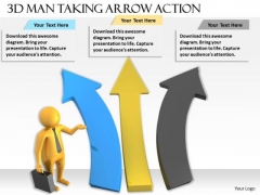 Basic Marketing Concepts 3d Man Taking Arrow Action Character Basic Marketing Concepts 3d Man Taking Arrow Action Character