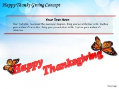 Basic Marketing Concepts Happy Thanks Giving Business