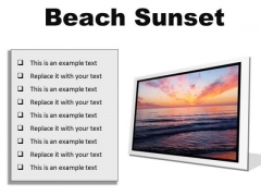 Beach Sunset PowerPoint Presentation Slides F Beach Sunset PowerPoint Presentation Slides F