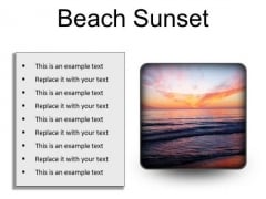 Beach Sunset PowerPoint Presentation Slides S