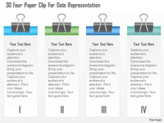 Busines Diagram 3d Four Paper Clip For Data Representation Presentation Template Busines Diagram 3d Four Paper Clip For Data Representation Presentation Template