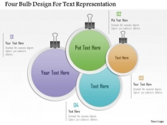 Busines Diagram Four Bulb Design For Text Representation Presentation Template Busines Diagram Four Bulb Design For Text Representation Presentation Template