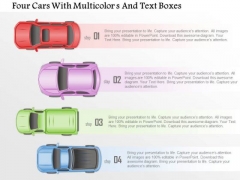 Busines Diagram Four Cars With Multicolors And Text Boxes Presentation Template Busines Diagram Four Cars With Multicolors And Text Boxes Presentation Template
