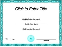 Business Achievement Certificate PowerPoint Templates Business Achievement Certificate PowerPoint Templates
