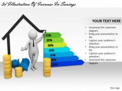 Business And Strategy 3d Illustration Of Increase Savings Characters Business And Strategy 3d Illustration Of Increase Savings Characters