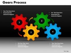Business Circle Charts PowerPoint Templates Strategy Gears Process Ppt Slides