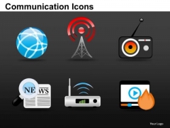 Business Communication Icons PowerPoint Slides And Ppt Diagram Templates