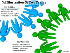 Business Concepts 3d Illustration Of Two Teams Character Modeling Business Concepts 3d Illustration Of Two Teams Character Modeling