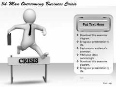 Business Concepts 3d Man Overcoming Crisis Character Models