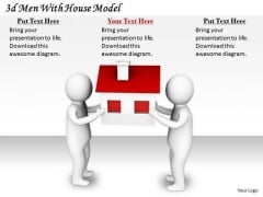 Business Development Strategy 3d With House Model Concept Business Development Strategy 3d With House Model Concept
