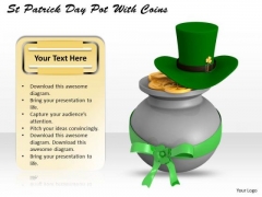 Business Development Strategy Patricks Day Pot With Coins Icons Images Business Development Strategy Patricks Day Pot With Coins Icons Images