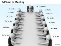 Business Development Strategy Template 3d Team Meeting Characters